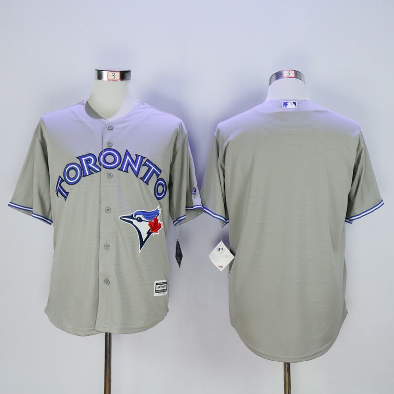 Men Toronto Blue Jays Blank Grey MLB Jerseys